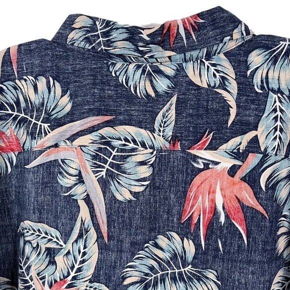 Molokai Surf Co Reverse Print Tropical Multicolored Short Sleeve Shirt 2XL - Picture 9 of 15